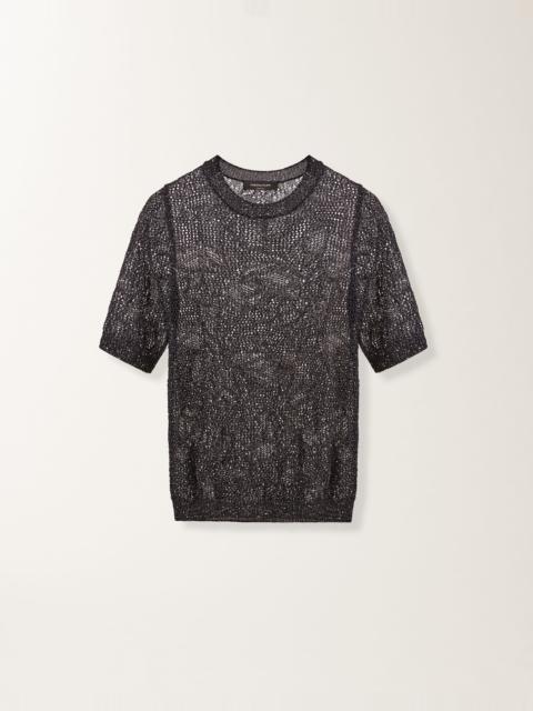 FABIANA FILIPPI Sweater in midnight blue micro sequins