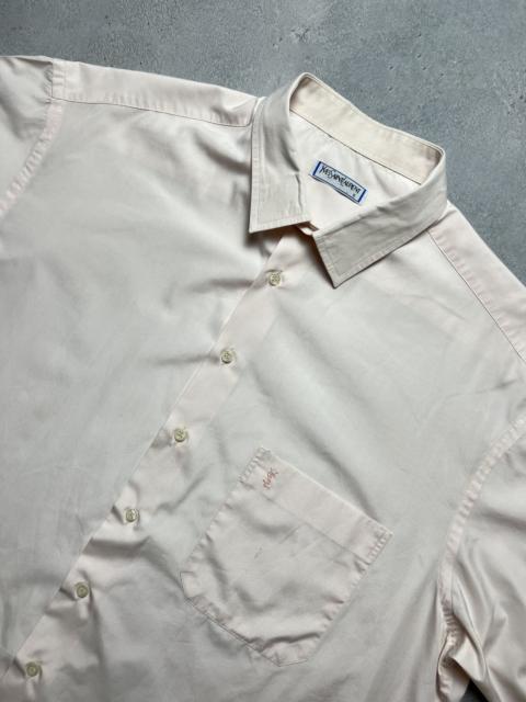 SAINT LAURENT YSL Shirt Cotton Yves Saint Laurent Summer Shirtsleeve 90s