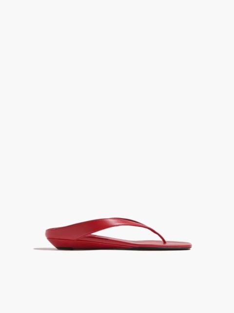 Loulou de Saison Coda Mini Wedge Flip Flop in Tomato