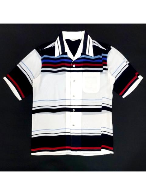 Other Designers Designer - RARE! VTG KAZAC RETRO DISCO STRIPED VIBRANT SHIRT