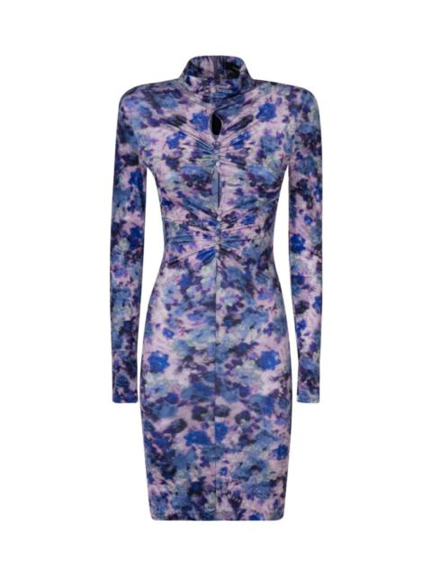 Isabel Marant Printed Cut-out Detailed Mini Dress