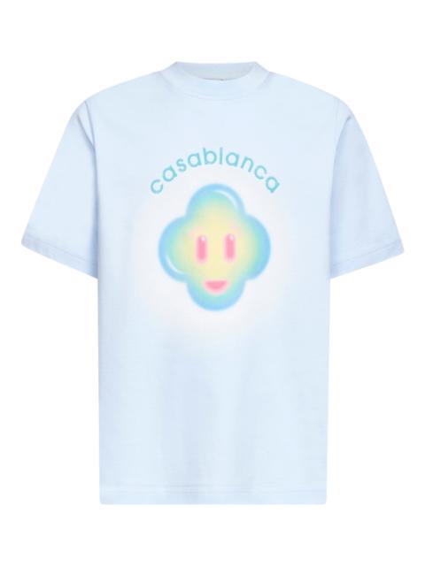 CASABLANCA Casablanca Men Light Blue Airbrush Smiley T-Shirt
