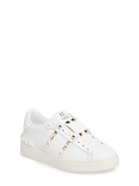 Valentino Valentino Garavani Rockstud Sneaker in White Leather at Nordstrom