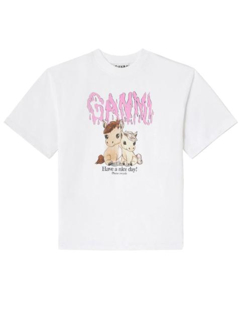 GANNI Ganni Women Cotton Graphic T-Shirt