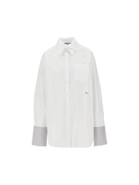 Prada Prada Poplin Shirt with Scarf White Women