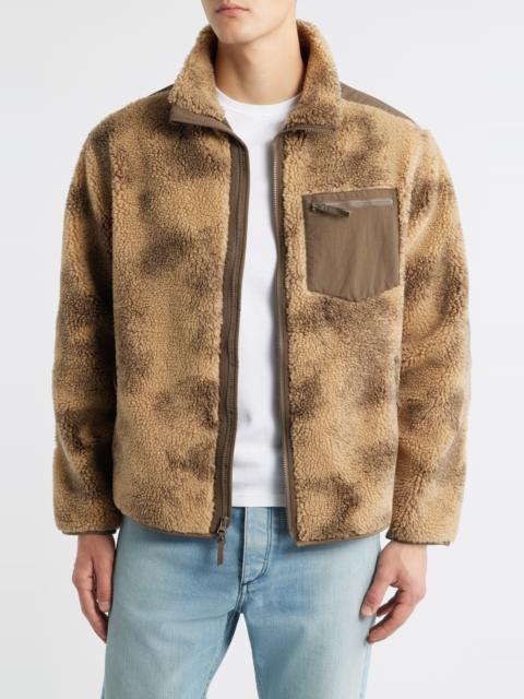 Corridor Corridor Oak Camo Fleece Zip-Up Jacket in Natural at Nordstrom