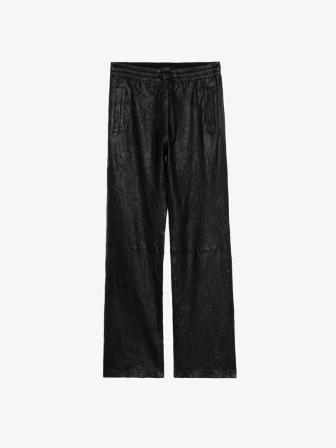 Zadig & Voltaire Pocha Crinkled Leather Trousers