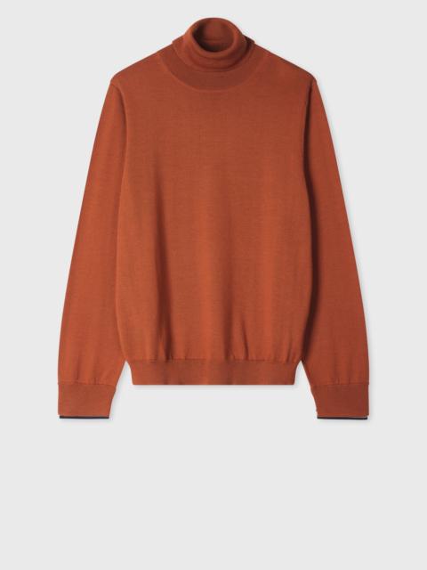 Paul Smith Women's Orange Merino Wool Roll Neck Sweater