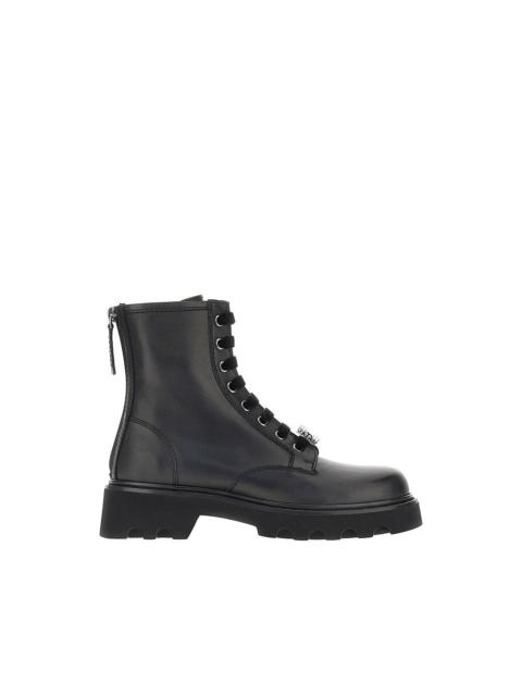 Roger Vivier Roger Vivier Leather Viv' Rangers Truck Boots Black