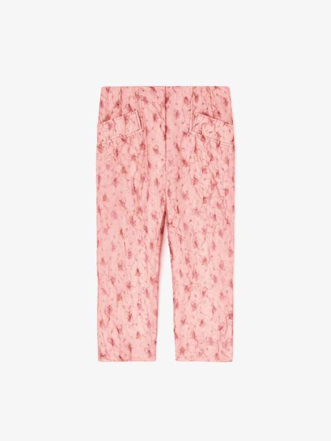 GANNI CAPRI TROUSERS IN SHIBORI ORGANZA