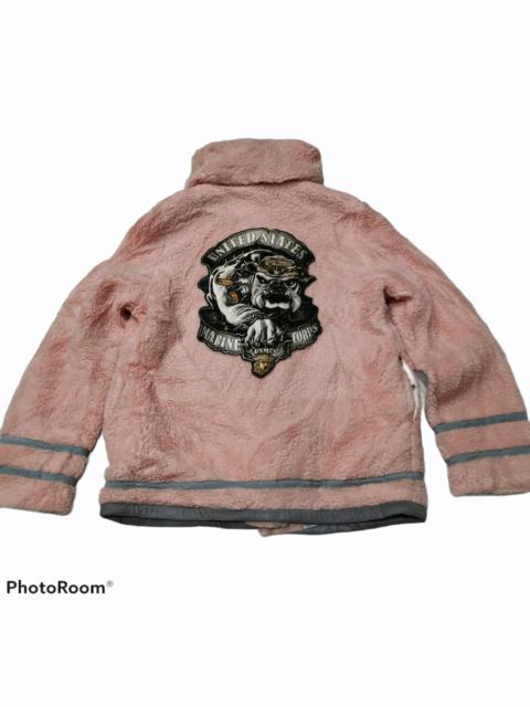 Other Designers Usmc - USMC Marine Corps Patches Fleece Jacket
