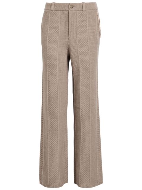 GUEST IN RESIDENCE Guest In Residence Tailored Cable Wool and Cashmere-blend Trousers