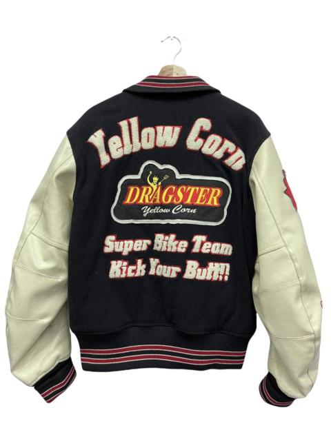 Other Designers VERY RARE🔥VINTAGE DRAGSTER YELLOW CORN Biker Varsity Jacket