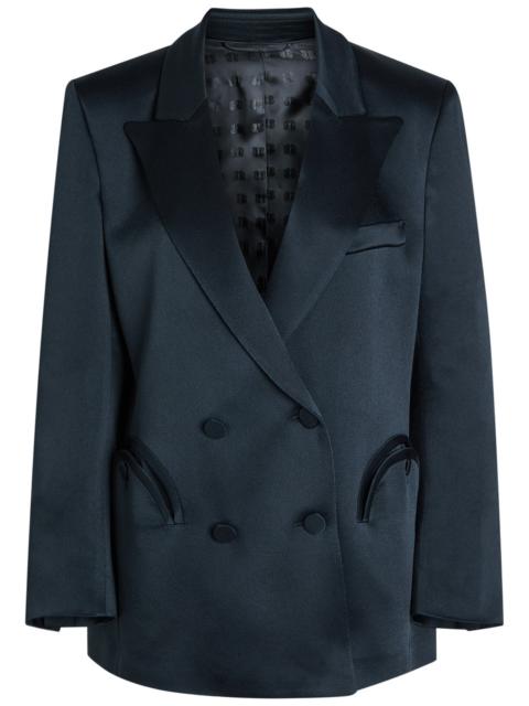 BLAZÉ MILANO Blaze Milano Everynight Double-breasted Satin Blazer