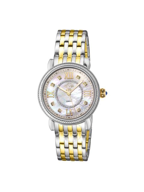 Other Designers GV2 by Gevril Marsala Diamond Mother of Pearl Dial Ladies Watch 9864B