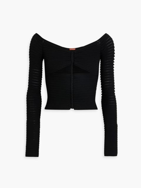 Altuzarra Aden off-the-shoulder cutout knitted top