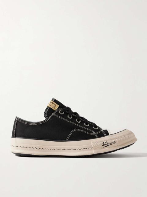 Skagway L.T. Lo Leather-Trimmed Canvas Sneakers