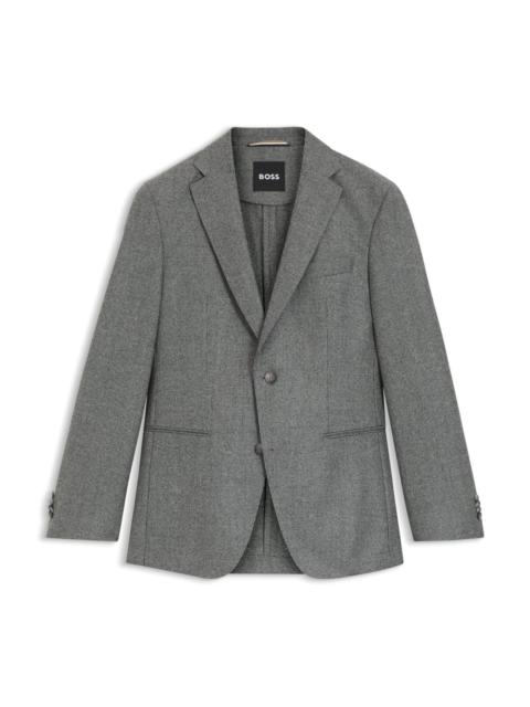 BOSS SLIM-FIT SUIT IN MICRO-PATTERNED VIRGIN WOOL