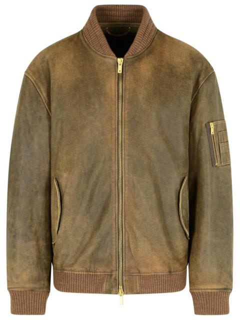 Golden Goose Golden Goose Brown Leather Jacket Men