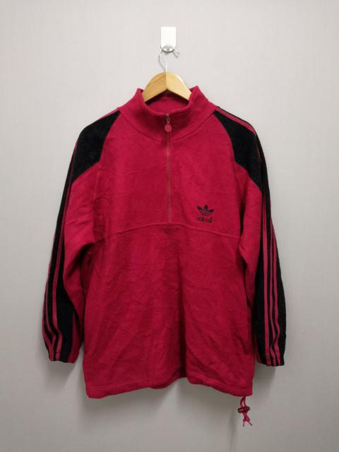 adidas Vintage Adidas Big Logo Half Zipper Fleece