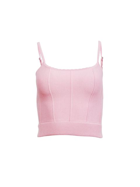 Fleur du Mal Knit Corset Top