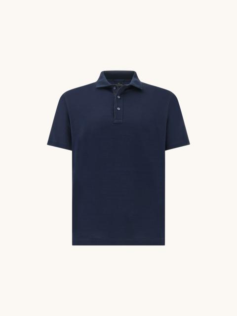 Paul & Shark POLO SHIRT IN DOUBLE MERCERISED COTTON JERSEY WITH LINEN DETAILS