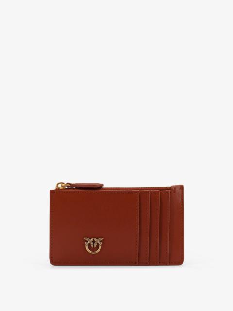 折りたたみ財布 PINKO Leather wallet with Love Birds logo Pinko Leather Wallet With Love Birds Logo - Brown | Editorialist