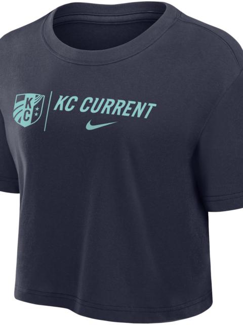 Nike Nike Women's Kansas City Current 2023 Navy Logo Cropped T-Shirt