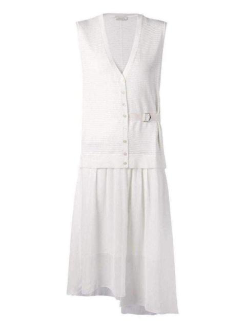 White Wool & Silk Dress