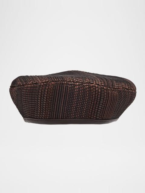 Loro Piana Emily Textured Leather Beret