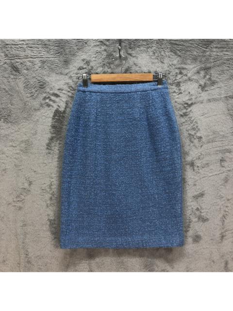 Other Designers Farah Tweed Baby Blue Mini Skirts #6215-54
