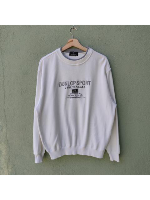 Other Designers Vintage - Vtg DUNLOP MOTORSPORT INDIVIDUAL Embroidery Logo Sweatshirt