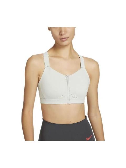 Nike (WMNS) Nike Alpha High Support Padded Zip-Front Sports Bra 'White' DD0437-034