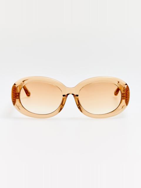 LINDA FARROW Lina Sunglasses in Honey