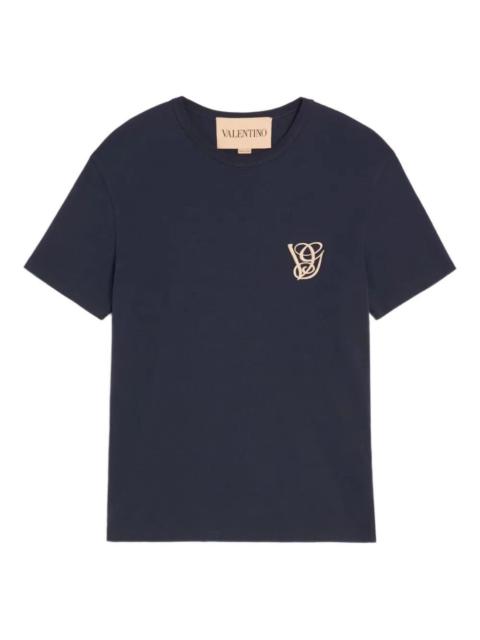Valentino Valentino Garavani Men Embroidered `Vg` T-Shirt