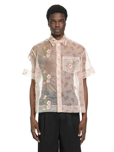 Simone Rocha Sheer Patchwork Boxy Shirt