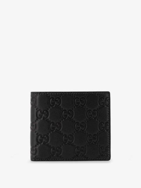GUCCI Gucci Men Gg Emblem Leather Wallet With Embossed Gg Logo