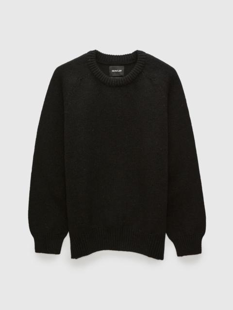 HOWLIN' "Boxy Space Knit" Wool Sweater in Black