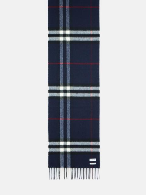 Burberry 'MU GIANT CHECK' NAVY CASHMERE SCARF