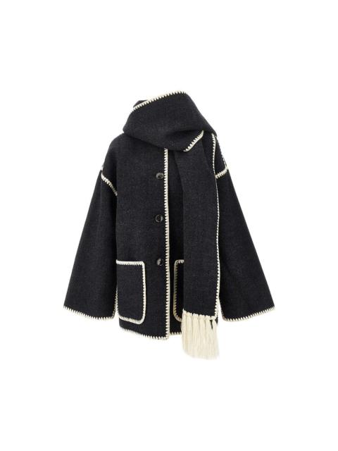 TOTEME Toteme Wool-blend Coat with Scarf Grey Women