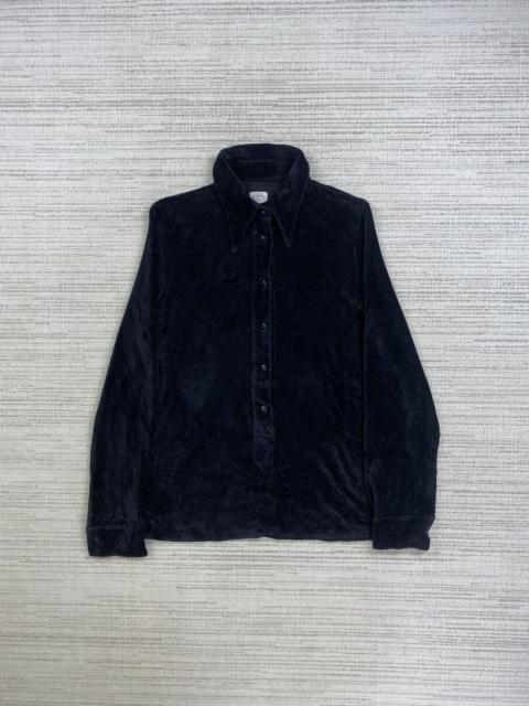 Other Designers Armani × Giorgio Armani × Vintage - Vtg Giorgio Armani Italy Jeans Half Button Velvet Button Ups