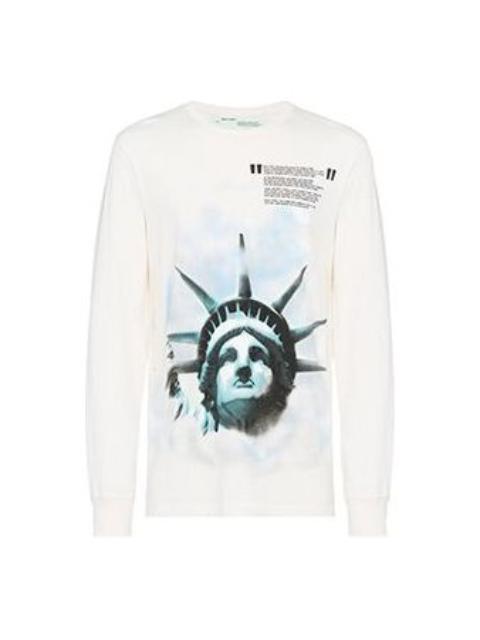 Off-White Statue of Liberty Long Sleeved T-Shirt 'Black White Blue' OMAB001E181850150210