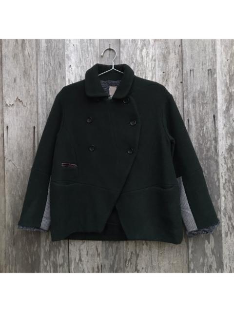 Other Designers Designer - Kofta Double Breasted Wool Coat Jacket Made In Japan