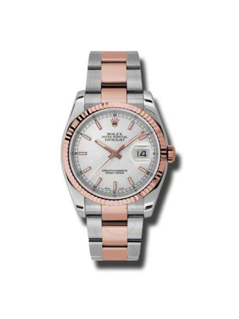 ROLEX Rolex Oyster Perpetual Datejust 36 Silver Dial Stainless Steel and 18K Everose Gold Bracelet Automat