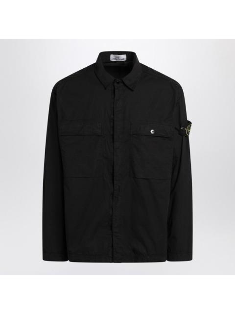 Stone Island Black Cotton Overshirt Men