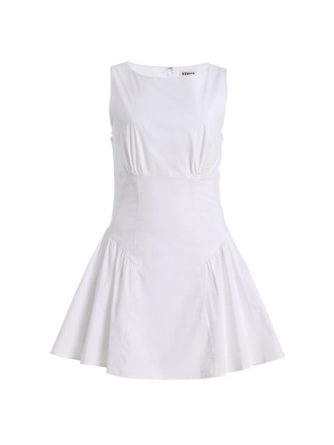 STAUD Gwen Cotton Mini Dress white