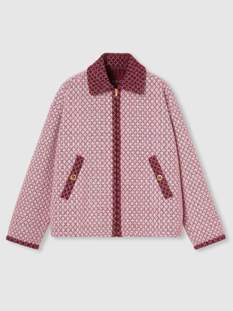 Diamond cotton bouclé zip jacket