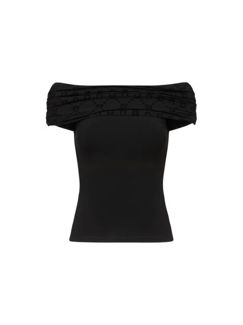 Marine Serre OFF SHOULDER DRAPPED TOP