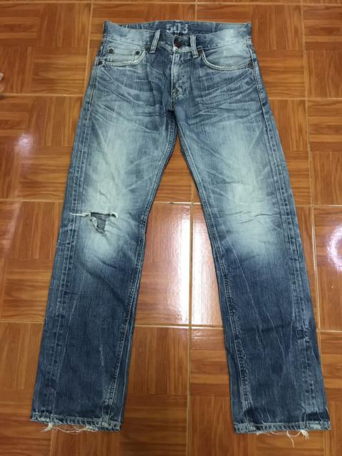 Other Designers Vintage - DISTRESSED ‼️‼️Blue Trip Edwin 503 Denim jeans 👖 Nice Design