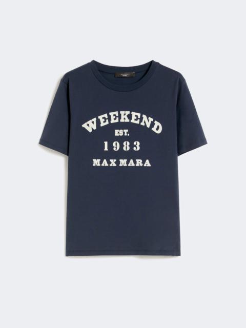 WEEKEND Max Mara Cotton T-shirt with graphic print - NAVY